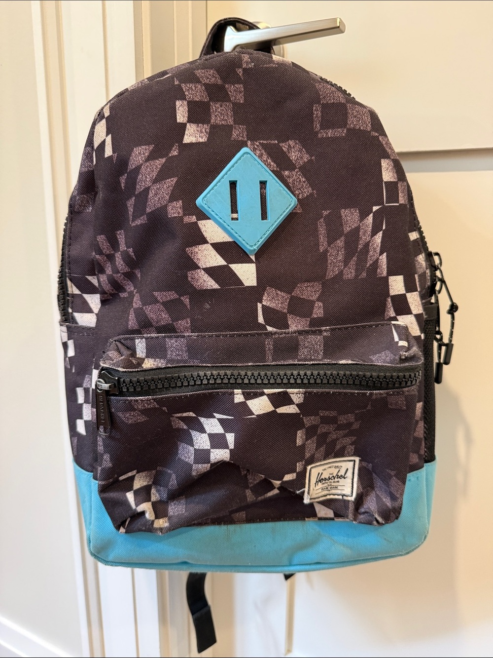 Herschel supply Youth Black & Blue Patterned Backpack
